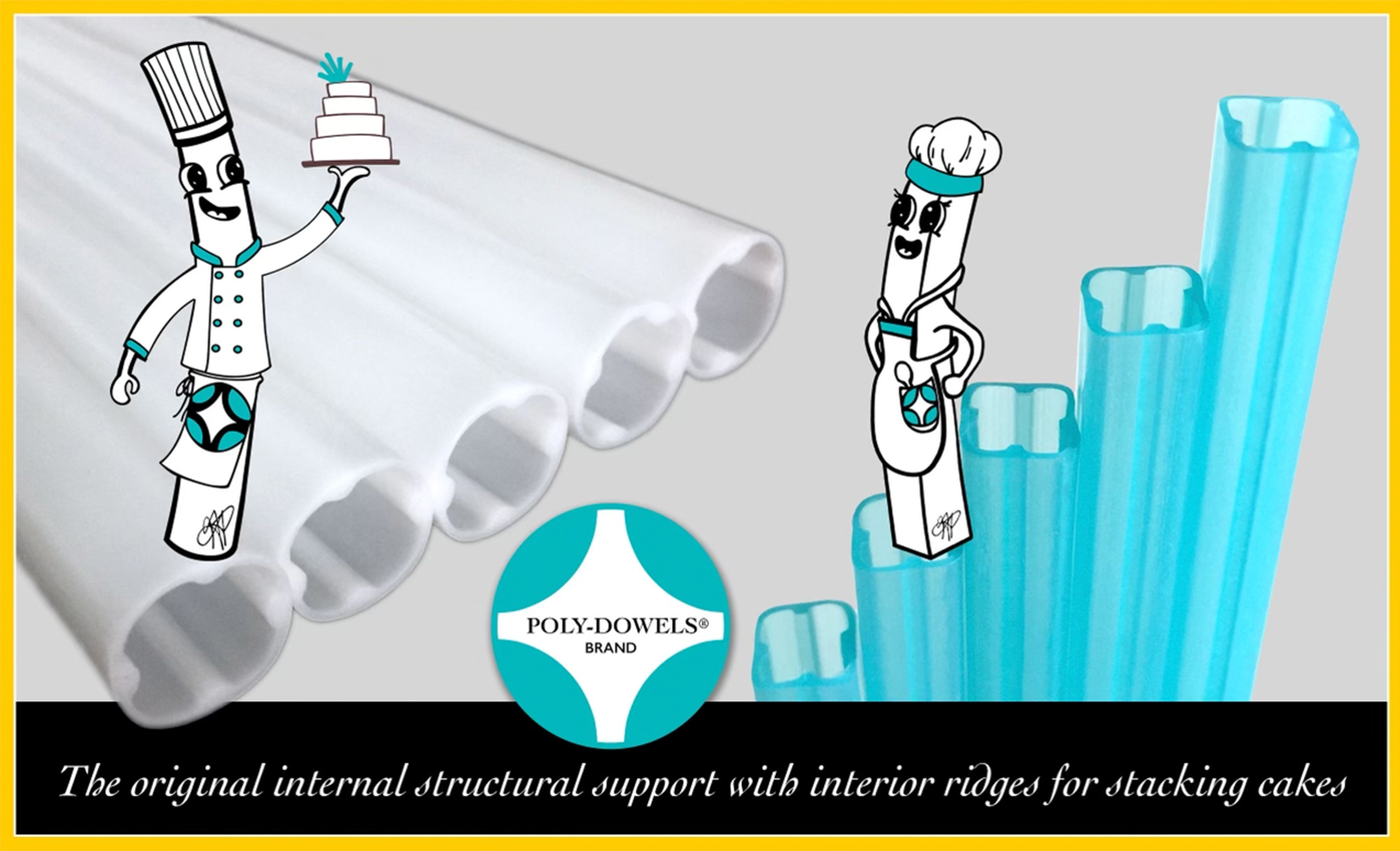 Official Poly-Dowels® Brand Internal Structural Support Cake Dowels